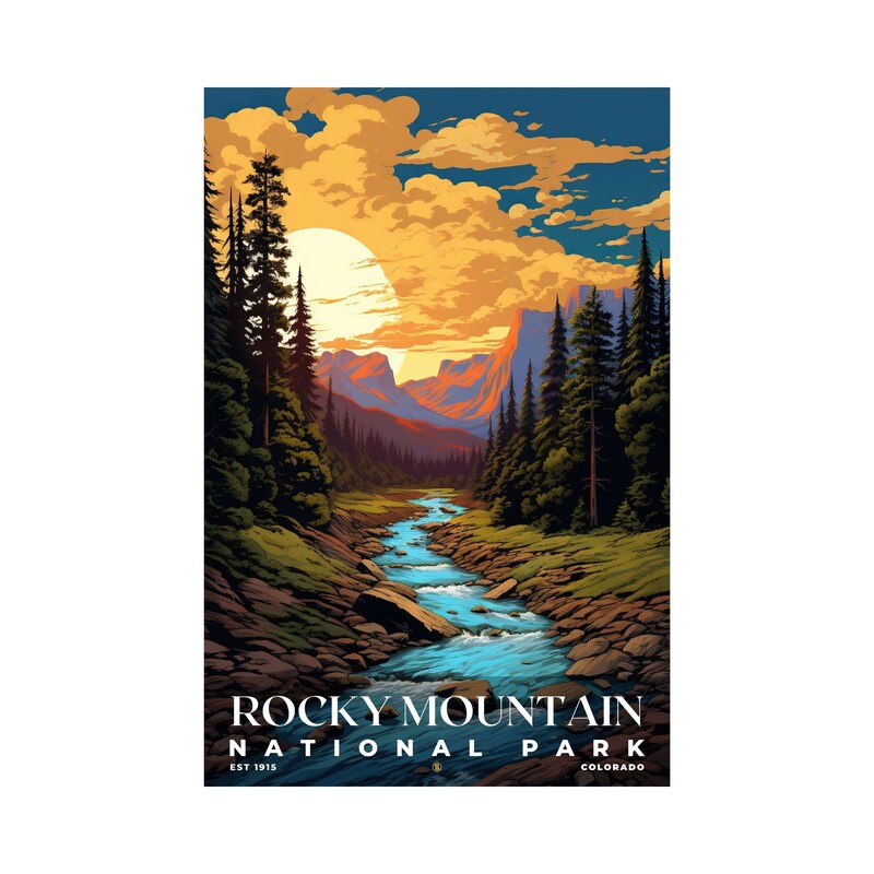 Rocky Mountain National Park Poster, Travel Art, Office Poster, Home Decor | S7